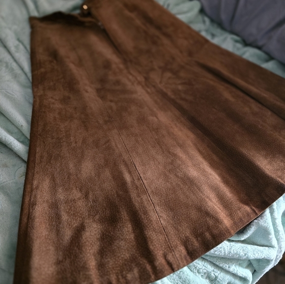 Beged-Or Brand, Brown,Vintage, Suede Leather, Size Zero U.S. Size 6 U.K - Picture 5 of 7